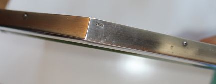 Espelho com moldura facetada em prata lisa - 1ªmetade sec XX