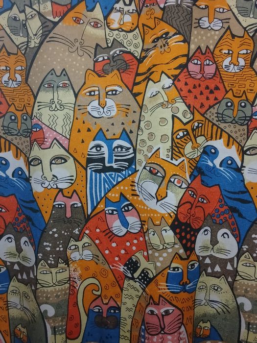 Платок кашемировый ,,Коты", Хустка кашемір