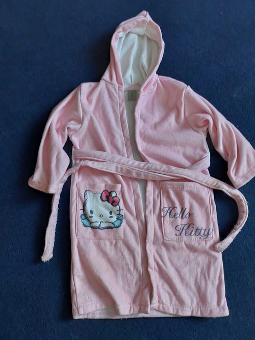 Rewelacyjny szlafrok 86/92 różowa zebra KappAhl + gratis