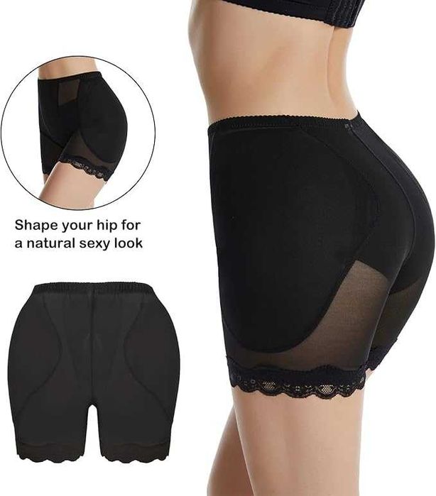 Damskie Majtki PUSH-UP FEOYA Bezszwowe Korygujące Czarne Rozmiar M