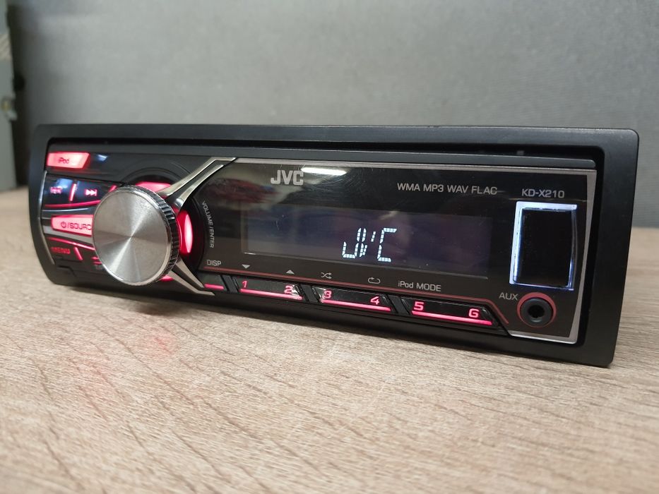 Radio samochodowe JVC KD-X210 USB z MP3 AUX, FLAC 4x50 RCA + Wzmacniacz Zadbane