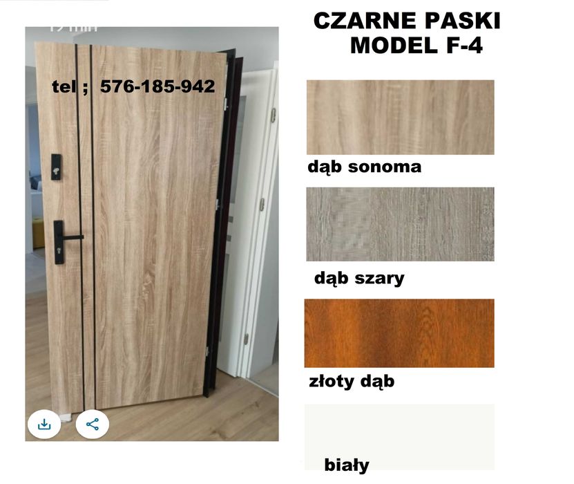 Drzwi wejściowe ZEWNĘTRZNE drewniane i metalowe z montażem
