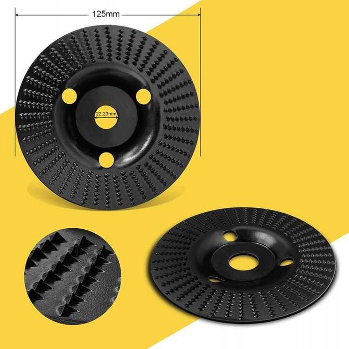 3 x Tarnik Tarcza Szlifowanie Rzeźbienie Drewna 125mm. ZESTAW 3 szt.