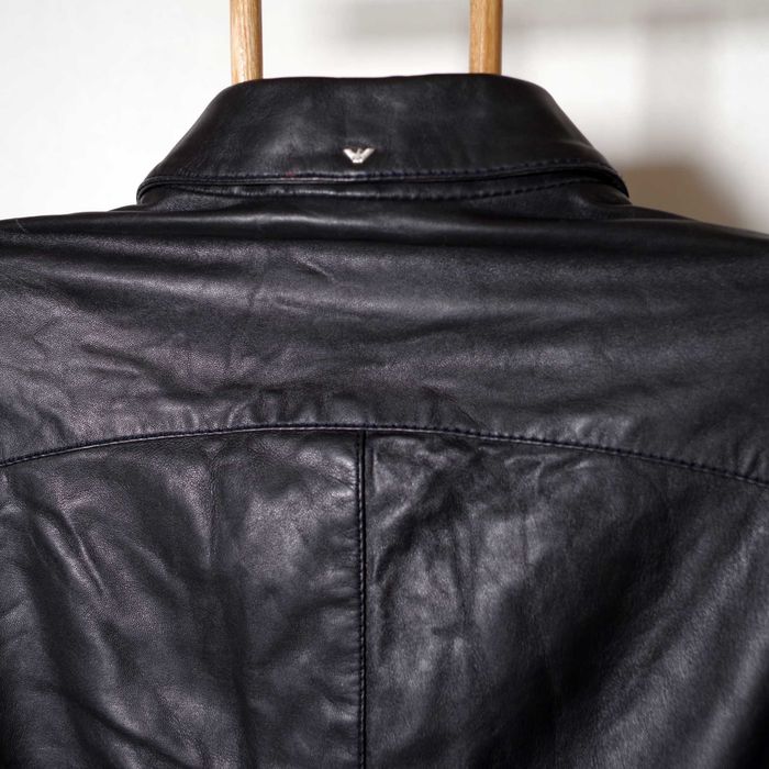 Шкіряна куртка Armani Jeans Leather jacket оригінал М розмір ідеальна