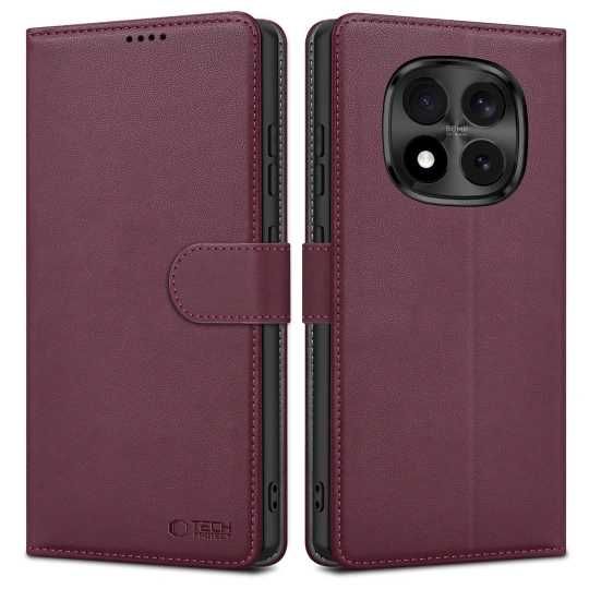 etui techprotect zamykane do xiaomi redmi NOTE 15 PRO 5G bordowe