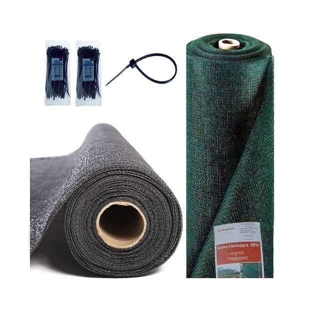 Siatka Cieniująca 62% Dzianina Gruba Osłona 1,5x25 SZARA