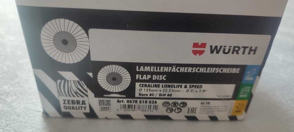 Tarcza Listkowa WURTH CERALINE P60 10 SZT