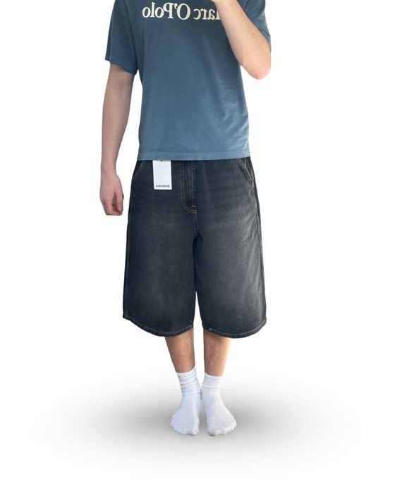 Розпродаж Широкі Шорти Bershka Skater Super Baggy Джинсові Бершка Супер Беггі