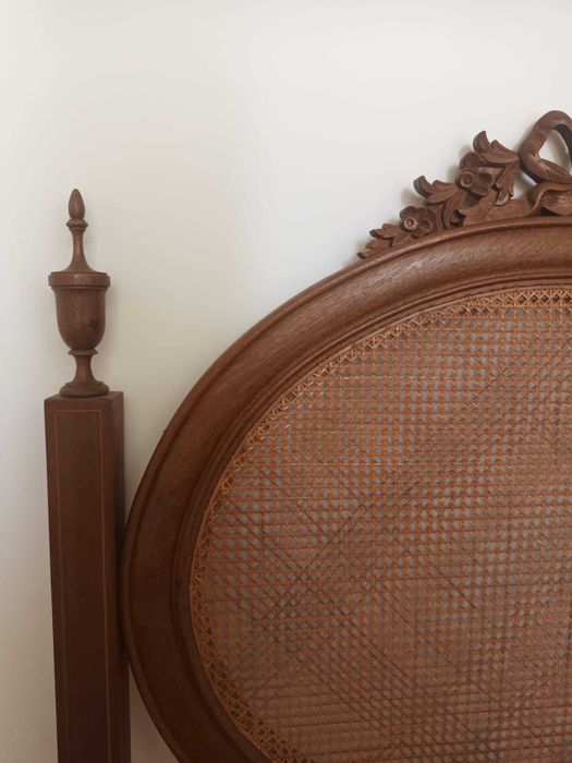 Cama Solteiro com treliça de Palha