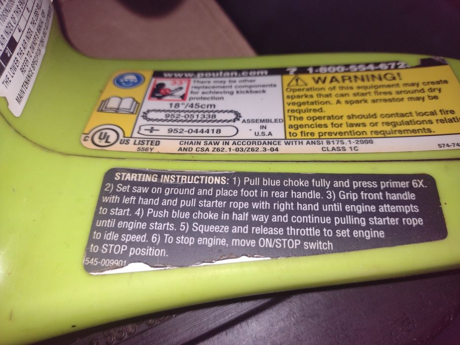 Piła spalinowa POULAN WILD THING 40cc USA