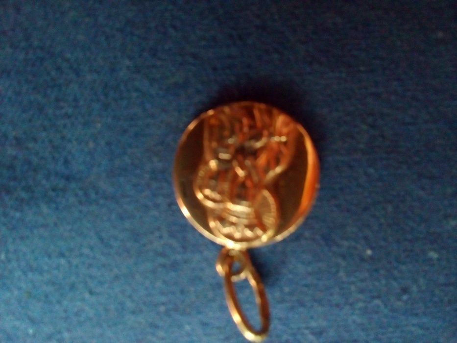 Złoto 14k, medalik (wyprzedaż-pilne).