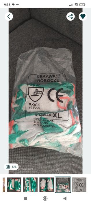 Rękawiczki ogrodowe, robocze WAMPIRKI  paczka 110par. XL