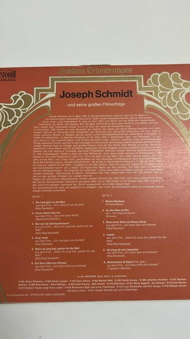 Disco de Vinil "Joseph Schimidt   "