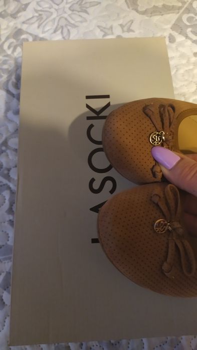 Baleriny Lasocki beż skóra naturalna r37wkl 24