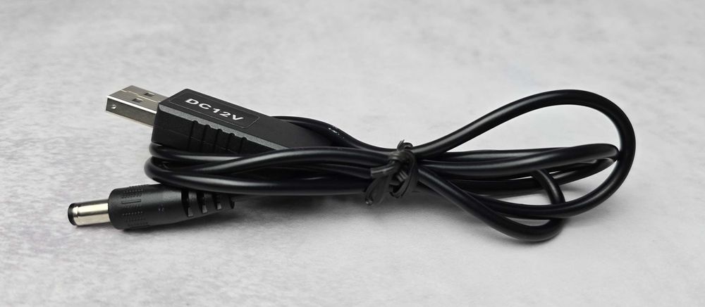 Кабель живлення до роутеру від повербанку (USB to 12V) 1м Новий