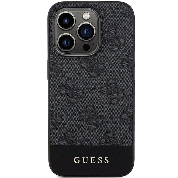 Etui Guess 4g Stripe Collection na iPhone 15 Pro - szare