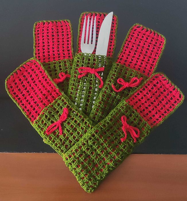 Decoração de Natal -porta talheres de natal