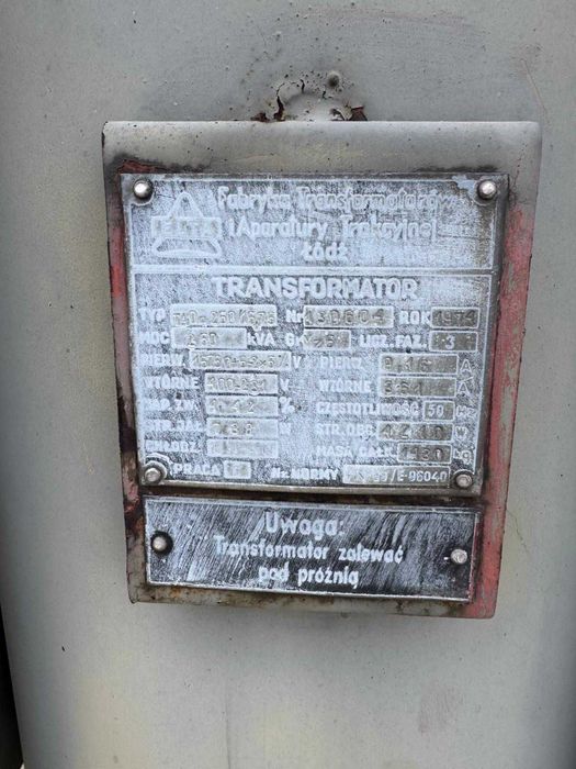 transgormator 250 kVA Sprawny
