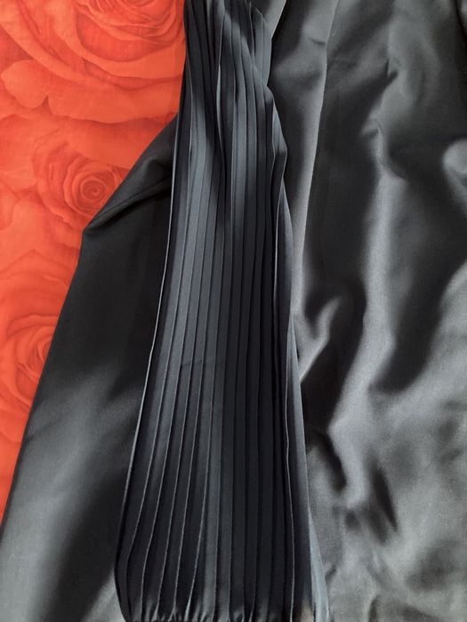 Granatowa sukienka z dlugim rękawem r 46