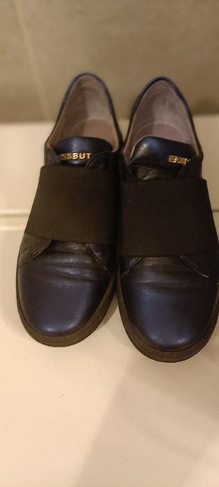Skórzane buty Eksbut rozmiar 37 - granatowe