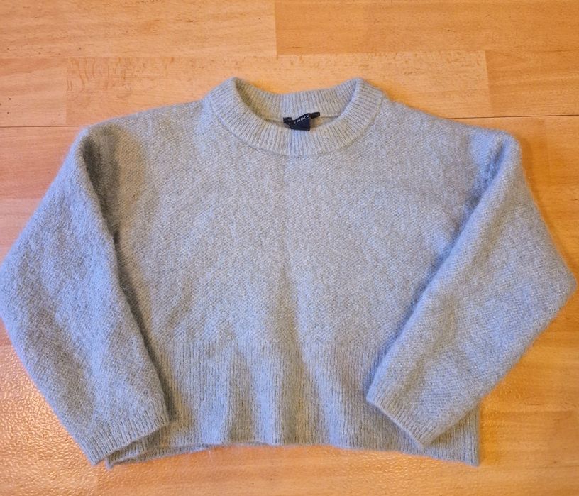 Sweter z alpaki sage green S