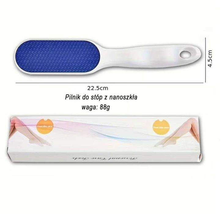 Nano szklany pilnik do stóp tarka do pięt