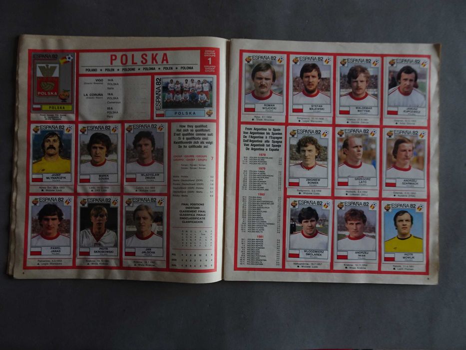 Caderneta de cromos futebol Mundial de Espanha 1982 Panini World Cup