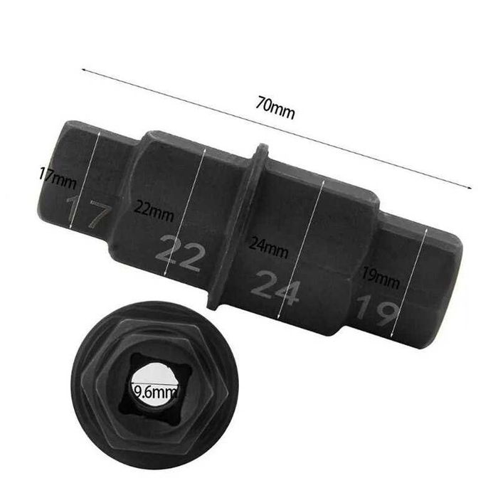 Chave Hexagonal Eixo Moto 4 em 1 - 17/19/22/24mm Aço Cr-V