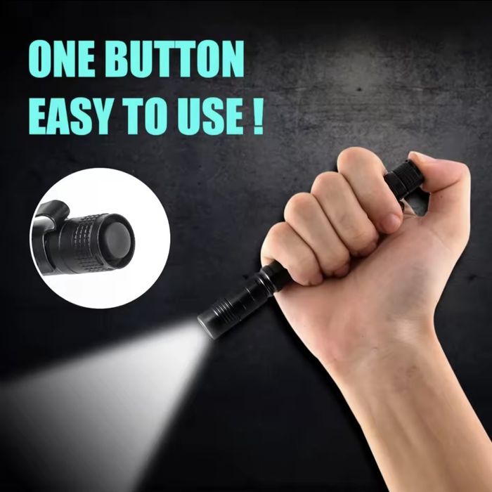 Тактичний фонарик-ручка CREE XPE-R3 Потужний Led ліхтарик IPX4 | Metal