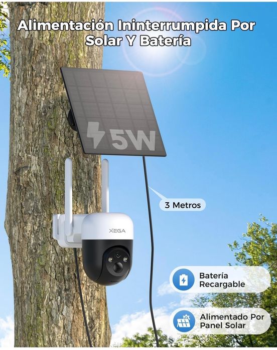 Câmara solar 4G 2K 3MP