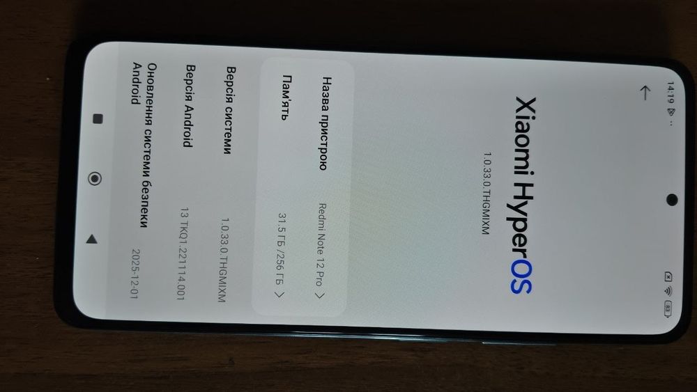 Xiaomi redmi note 12pro 8/256