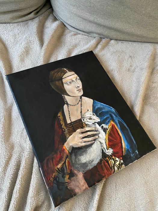 Dama z łasiczką obraz na płótnie