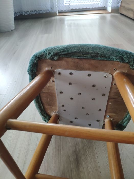 Taboret drewniany z PRL-u