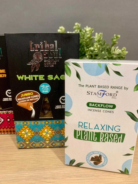 Conjunto de 5 packs de cones de incenso de refluxo