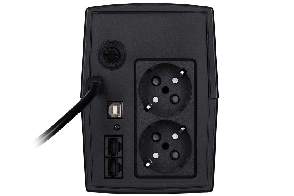 Джерело безперебійного живлення 2EDD650 650VA/360W, LCD, USB, 2XSCHUKO