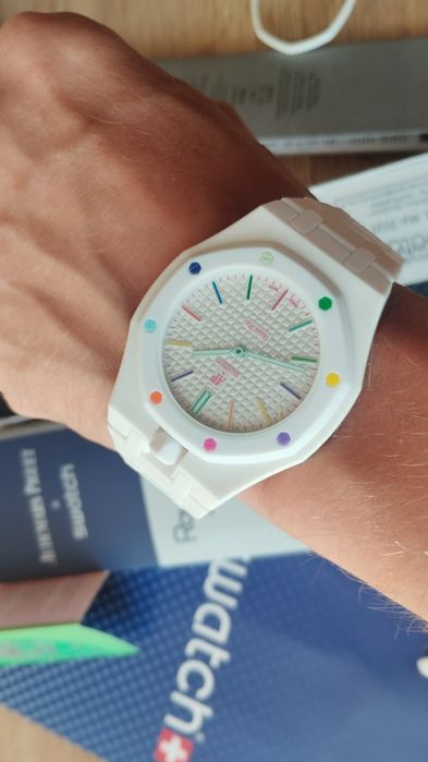 Zegarek automat Audemars Piguet x Swatch Royal Pop ceramika