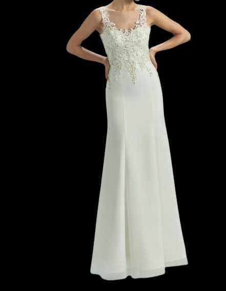 Elegancka, ręcznie zdobiona suknia ślubna Madonna Vanila Sposa 36/38