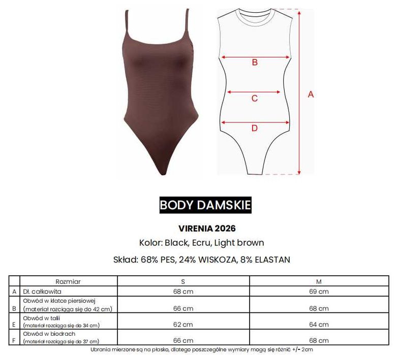 O’la Voga / body VIRENIA / czarne / rozm M