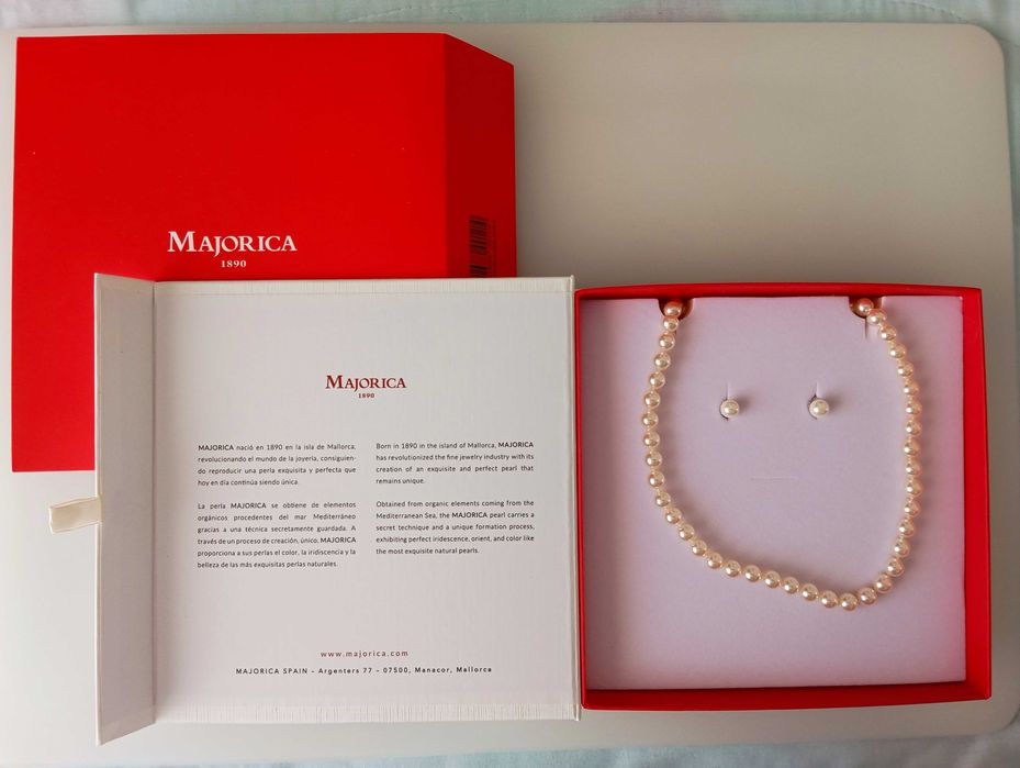 Novo | Colar + Brincos Pérolas Majorica – Grande Desconto!