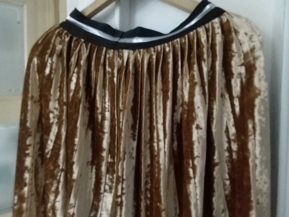 NOWA włoska spódnica damska wiosna jesień 38 M plisowana rozszerzana