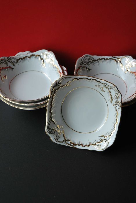 Porcelana Ćmielów. Rococo. Zestaw 6 salaterek.