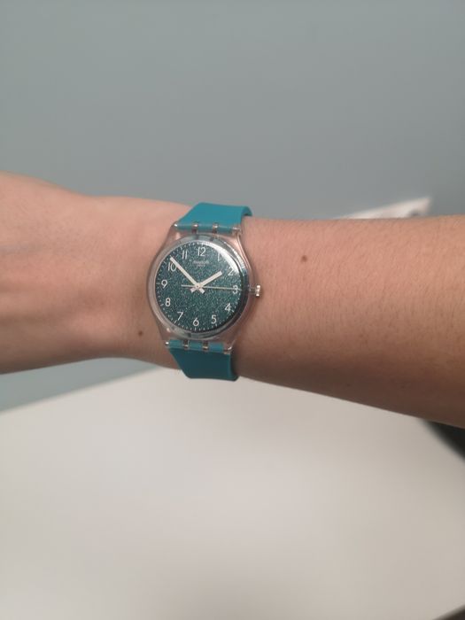 Zegarek swatch gent turkusowy Galaxy