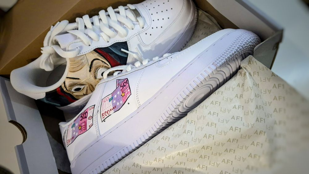 Nike Air Force 1 Custom – La Casa de Papel | Rozmiar 45 | NOWE