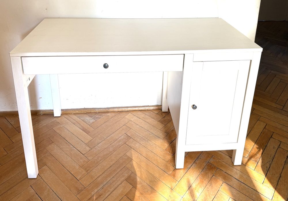 Biurko IKEA Hemnes biała bejca 120x55 drewniane