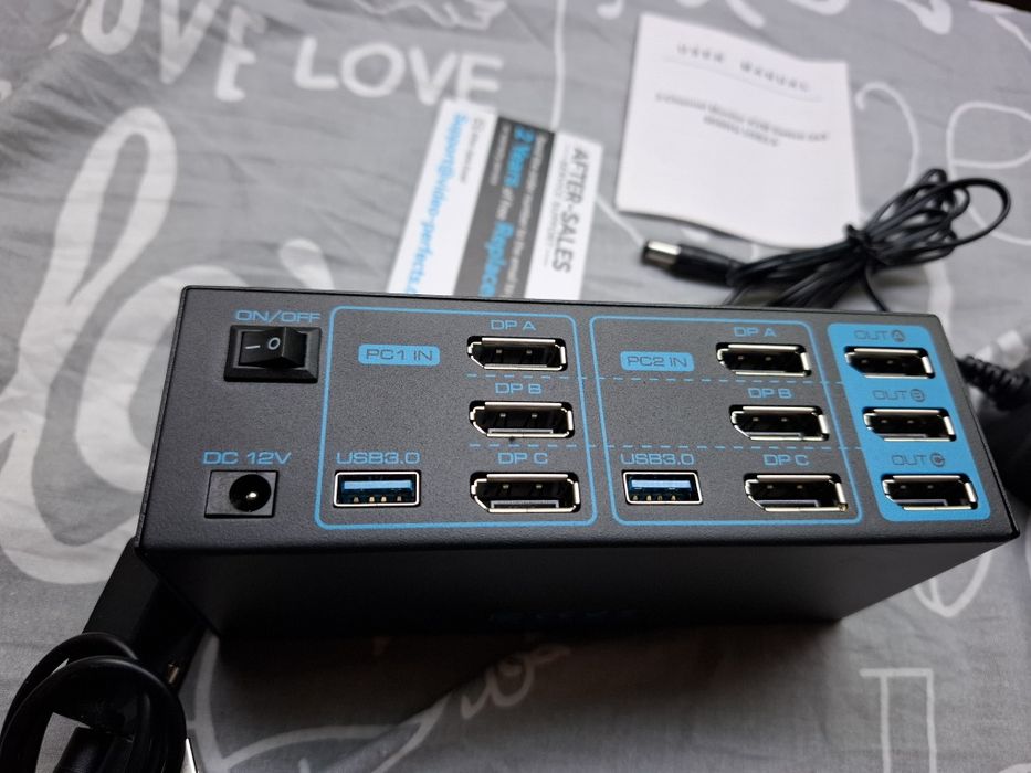 Свич Kvm переключатель display port  vpfet vp-sw233