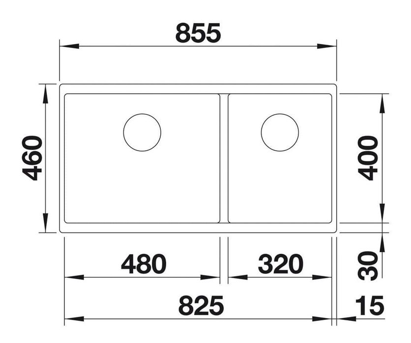 Zlewozmywak BLANCO Subline 480/320-U 523588