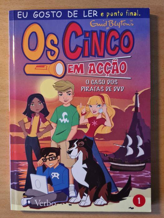 Livro juvenil da coleção "Os Cinco em Ação" de Enid Blyton