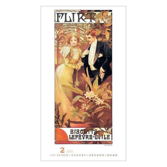 ALFONS MUCHA 13-plansz reprodukcje malarstwa w kalendarzu