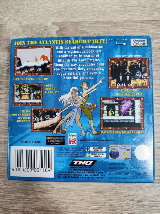 Atlantis the lost Empire game Boy color