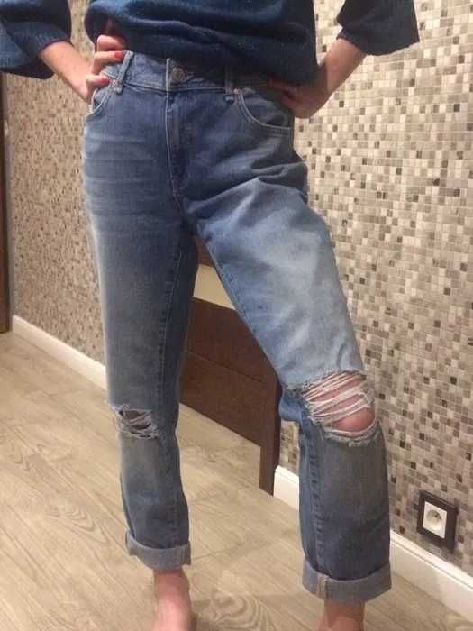 Jeansy damskie, spodnie girlfriend Cubus